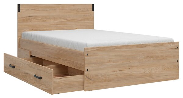 Cadru pat LARA 120x200, stejar, PAL laminat