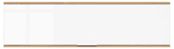 Dulap suspendat ZELE, stejar wotan/alb lucios, PAL laminat, 135x31x37