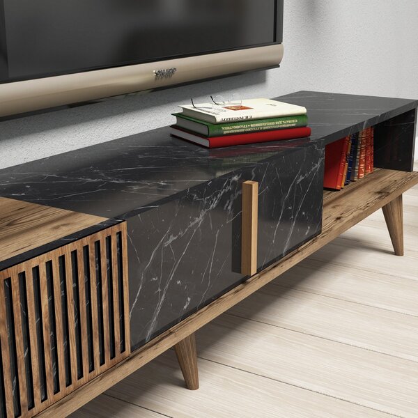 Set mobilier living Millano 1 (nuc + negru). 1072221