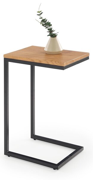 Masuta de cafea NISA negru/stejar auriu, 40x30x60 cm
