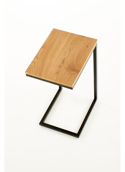 Masuta de cafea NISA negru/stejar auriu, 40x30x60 cm
