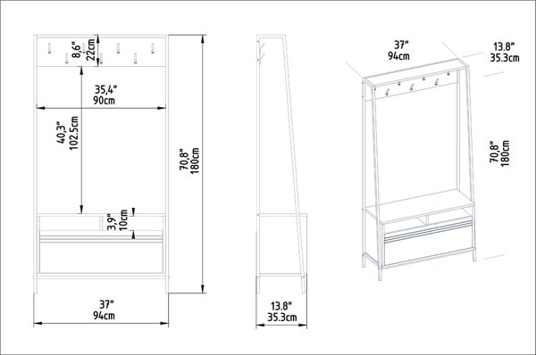 Mobilier hol Dudulo (alb). 1072337