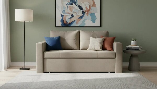 Canapea BUNIO III, stofa clasica bej - Paros 3, 147x88x86 cm