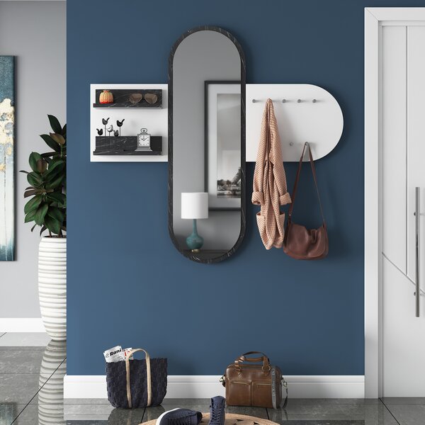 Mobilier hol Pixie 3 (alb) (cu oglindă). 1072344