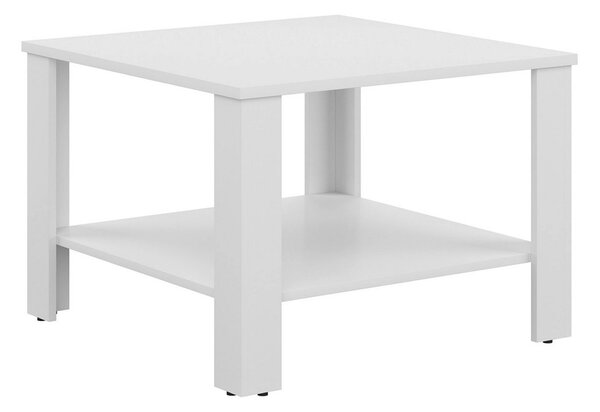 Masuta cafea ODETTE, alb, PAL, 68x68x48 cm