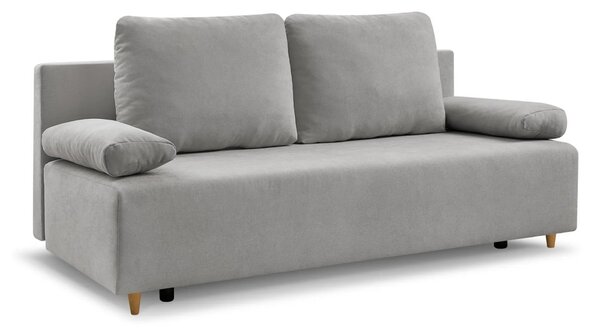 Canapea extensibila SUN, stofa catifelata gri - Enjoy New 45, 193x92x9