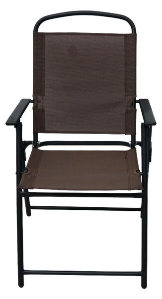 Scaun de gradina, pliabil, 61x54x92.5 cm, Maro/Negru