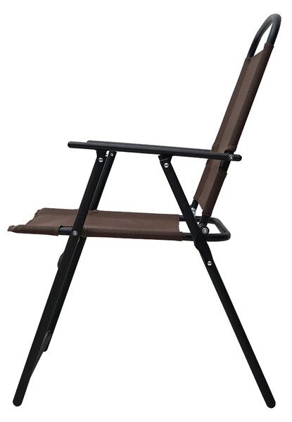 Scaun de gradina, pliabil, 61x54x92.5 cm, Maro/Negru