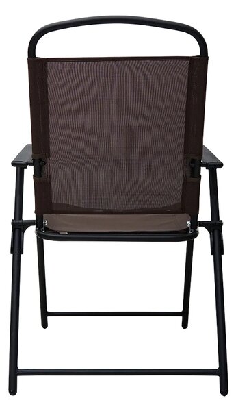 Scaun de gradina, pliabil, 61x54x92.5 cm, Maro/Negru