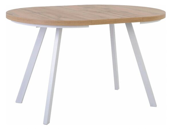 Masa extensibila PARES, stejar wotan/alb, PAL laminat/lemn, 90/180x90x