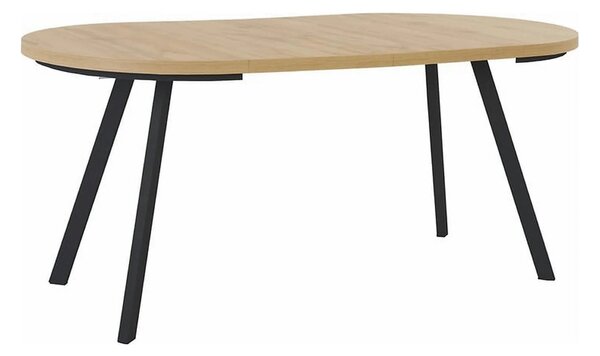 Masa extensibila PARES, stejar artisan/negru, PAL laminat/metal, 90/18