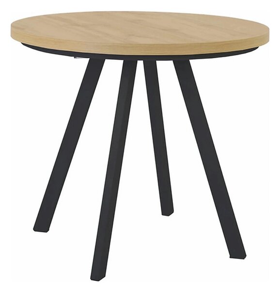 Masa extensibila PARES, stejar artisan/negru, PAL laminat/metal, 90/18