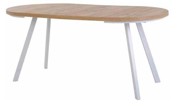 Masa extensibila PARES, stejar wotan/alb, PAL laminat/lemn, 90/180x90x