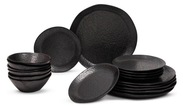 Serviciu de masă 18 buc. din gresie pentru 6 persoane Dark Moon – Bonami Selection