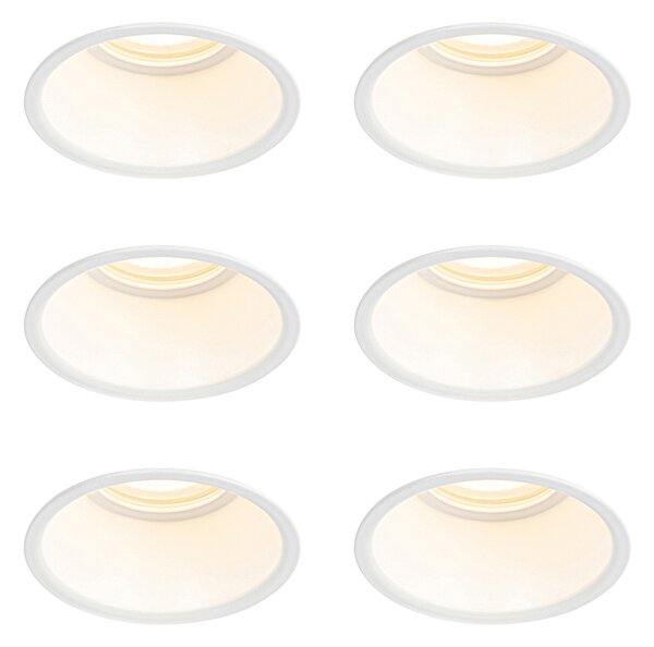 Set de 6 spoturi incastrate albe GU10 50mm IP44 - Dept