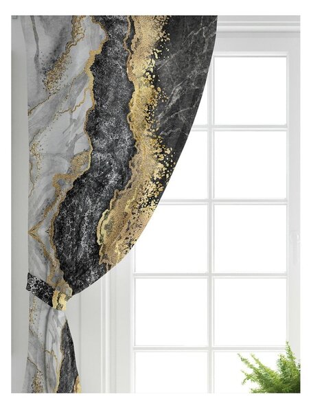 Draperii negre-aurii 2 buc. 140x260 cm – Mila Home