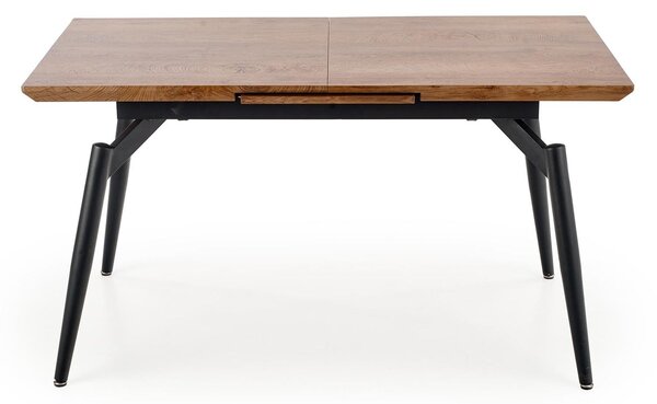 Masa extensibila CAMBELL, negru/stejar, 140/180x80x74 cm