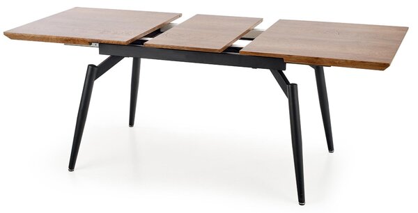 Masa extensibila CAMBELL, negru/stejar, 140/180x80x74 cm