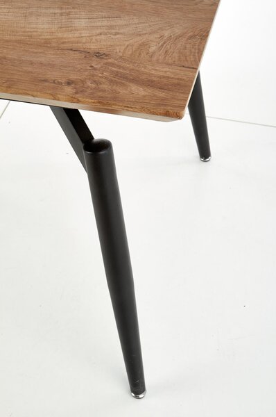 Masa extensibila CAMBELL, negru/stejar, 140/180x80x74 cm