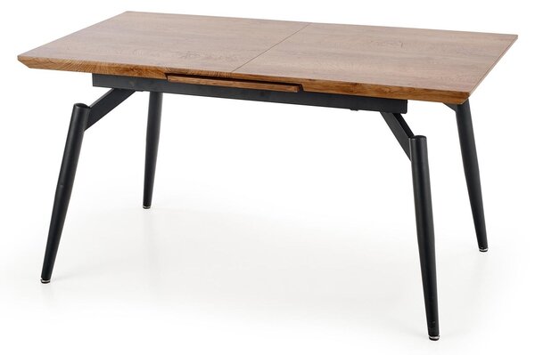 Masa extensibila CAMBELL, negru/stejar, 140/180x80x74 cm