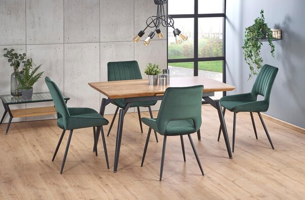 Masa extensibila CAMBELL, negru/stejar, 140/180x80x74 cm