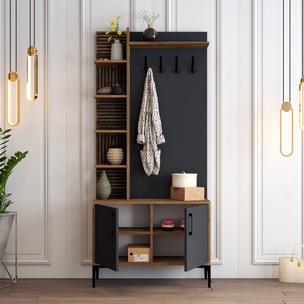 Mobilier hol Valery 4 (nuc + Antracit). 1072519