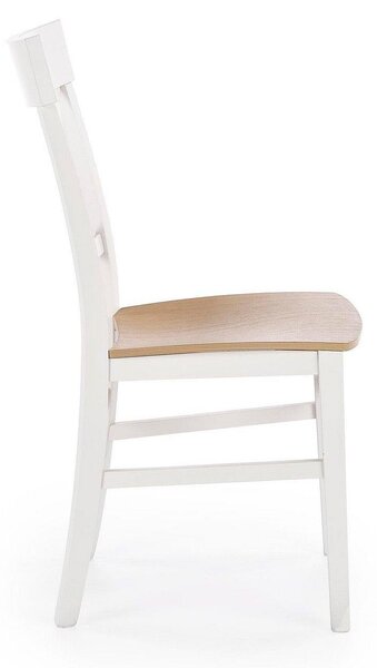 Scaun alb lemn masiv Tutti, 44X56X90 CM