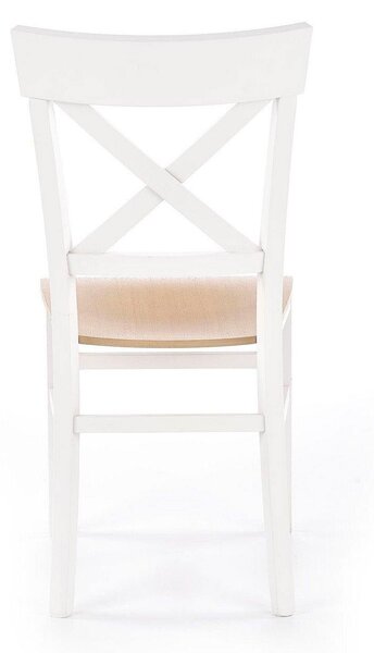 Scaun alb lemn masiv Tutti, 44X56X90 CM