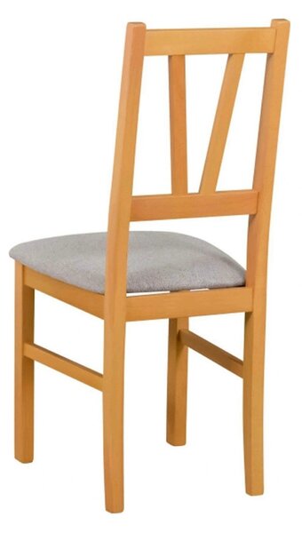 Scaun FILO, stejar auriu/gri, stofa clasica/lemn, 43x50x94 cm