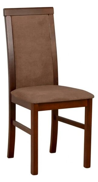 Scaun COMO, maro/nuc, stofa clasica/lemn, 43x51x92 cm