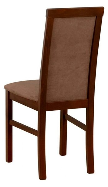 Scaun COMO, maro/nuc, stofa clasica/lemn, 43x51x92 cm