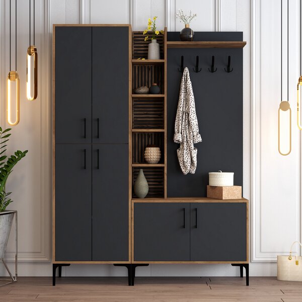 Mobilier hol Valery 5 (nuc + Antracit). 1072523