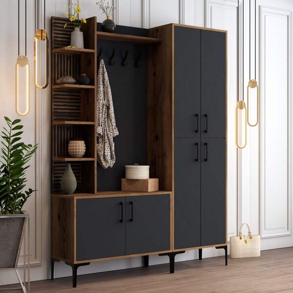 Mobilier hol Valery 5 (nuc + Antracit). 1072523