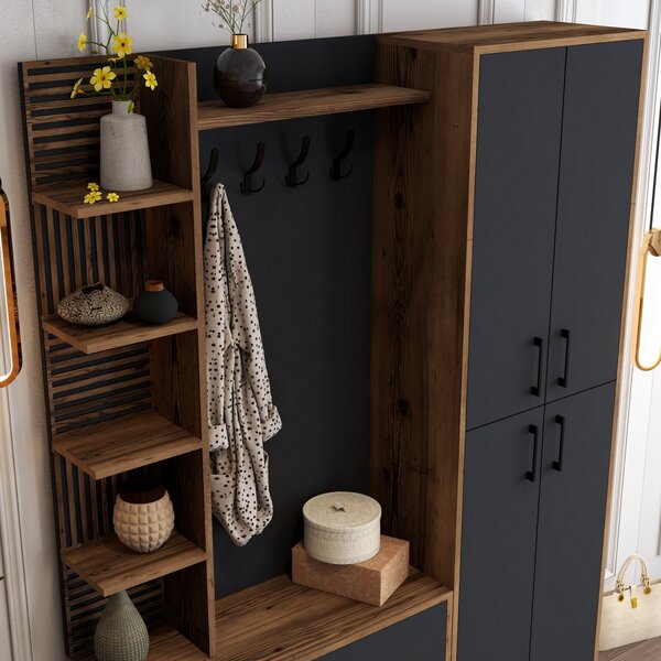 Mobilier hol Valery 5 (nuc + Antracit). 1072523
