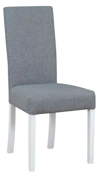 Scaun CAMPEL, gri deschis/alb, stofa clasica/lemn, 46x55x96 cm