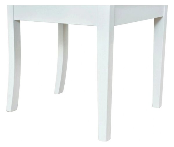 Scaun CAMPEL, gri deschis/alb, stofa clasica/lemn, 46x55x96 cm
