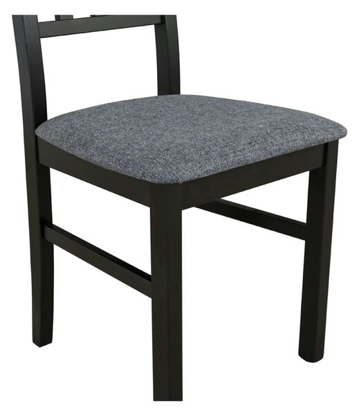 Scaun AREN, gri grafit/negru, stofa clasica/lemn, 43x50x92 cm