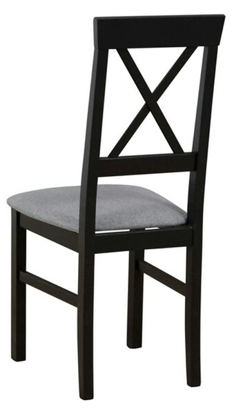 Scaun ALLA 3, gri deschis/negru, stofa clasica/lemn, 43x51x95 cm