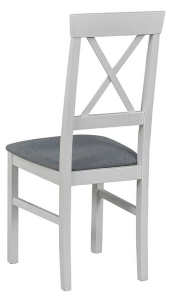 Scaun ALLA 3, gri/alb, stofa clasica/lemn, 43x51x95 cm