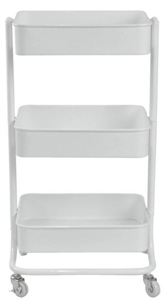 Carucior servire MIKE, alb, metal, 43x35x79 cm
