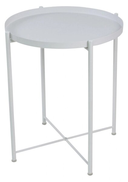 Masuta cafea TIM, alb, metal, 48x48x53 cm