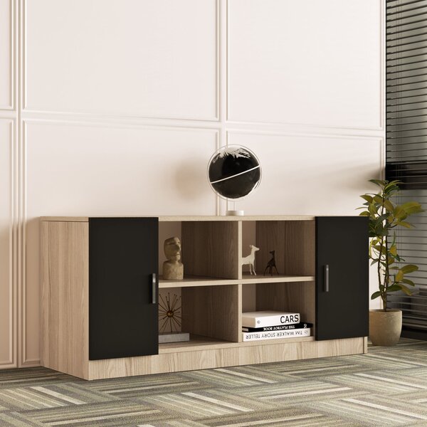 Set pentru birou Vincent 10 (Stejar + Negru). 1072640