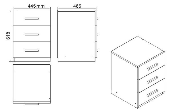 Set mobilier birou Vincent 12 (stejar + negru). 1072644