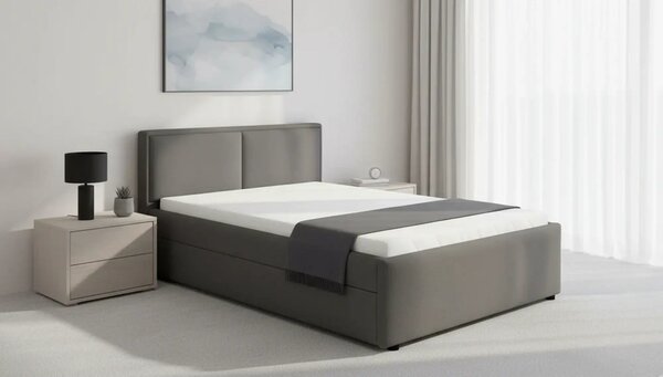 Cadru pat NEDIN 120x200, stofa clasica gri inchis - Maya 21