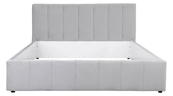 Cadru pat LONES 180x200, stofa catifelata gri deschis - Bluvel 03