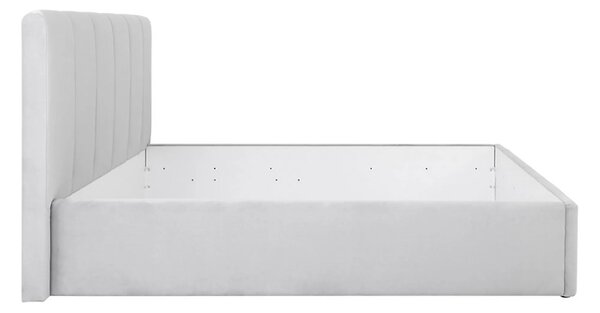 Cadru pat LONES 160x200, stofa catifelata gri deschis - Bluvel 03