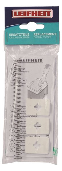 Set Leifheit de 3 tampoane de cauciuc și arcpentru Cherrymat 3.0 aparat de scos sâmburi