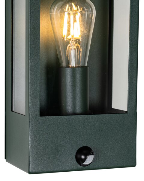 Lampă de perete exterioară verde închis cu senzor de mișcare IP44 - Rotterdam