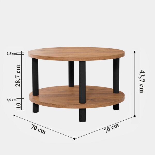 Măsuță de cafea Robin (Negru + Pin atlantic). 1072826