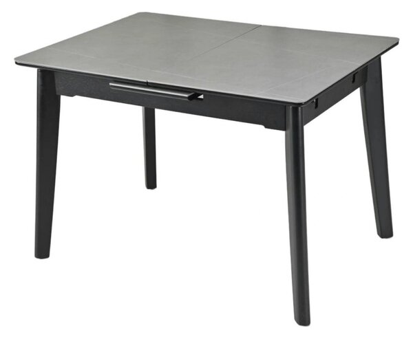 Masa extensibila OSTEN, gri cu efect de marmura/negru, 140/180x80x76 c